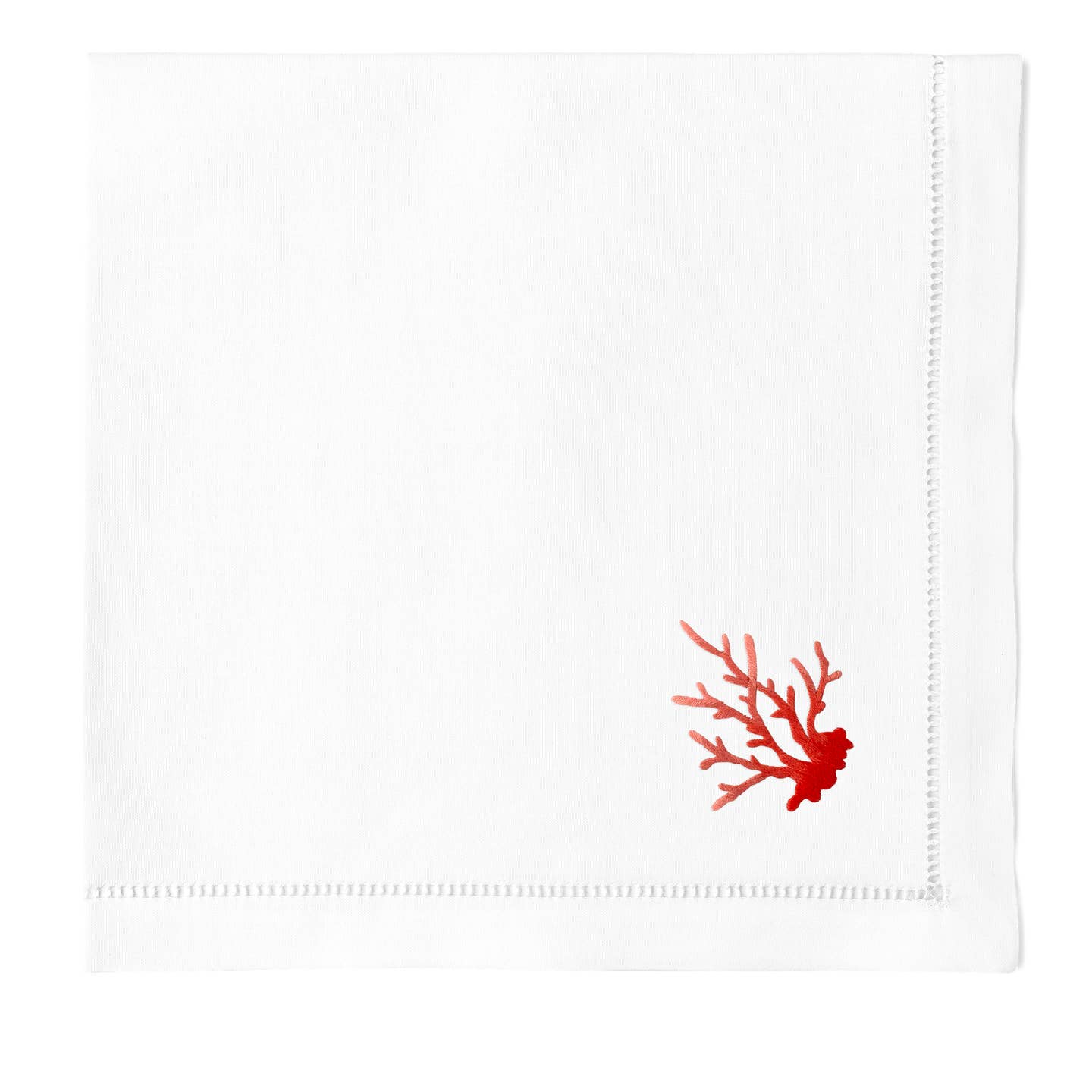 Coral Branch Red Dinner Napkins Set of 4