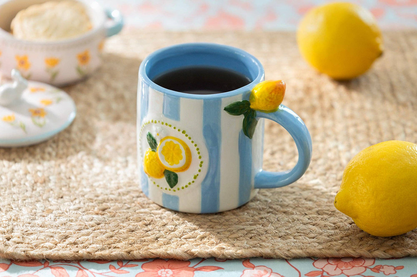 Lemon Blue 14oz Stripe Mug
