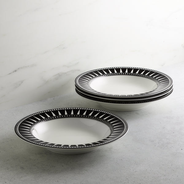 Caskata Marrakech Rimmed Soup Bowl, Set of 4