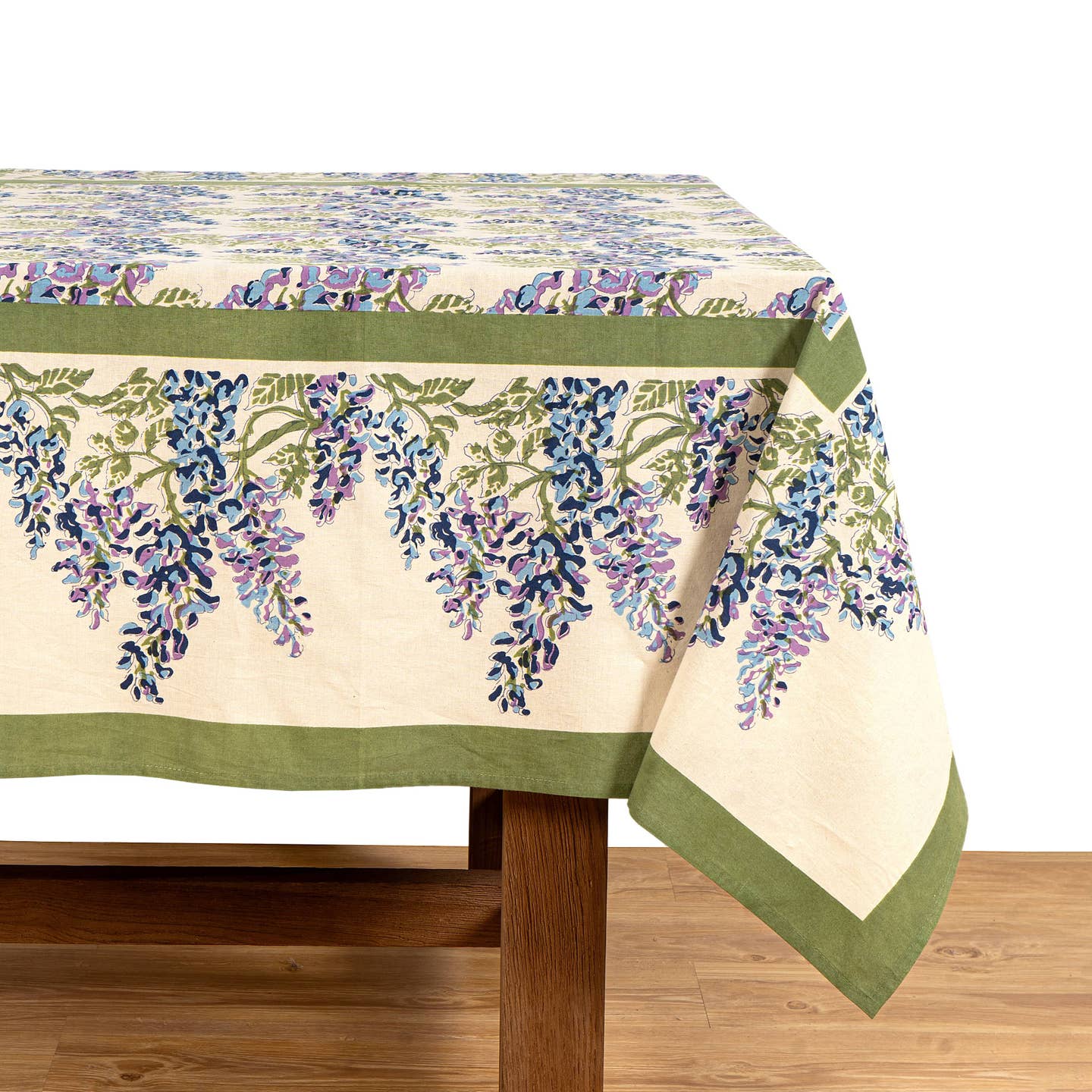 Wisteria Blue & Green Tablecloth