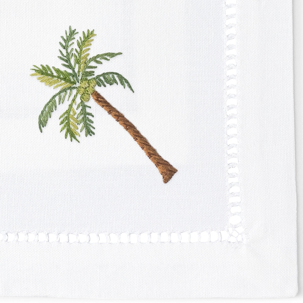 Palm Tree Cocktail Napkins Set of 4