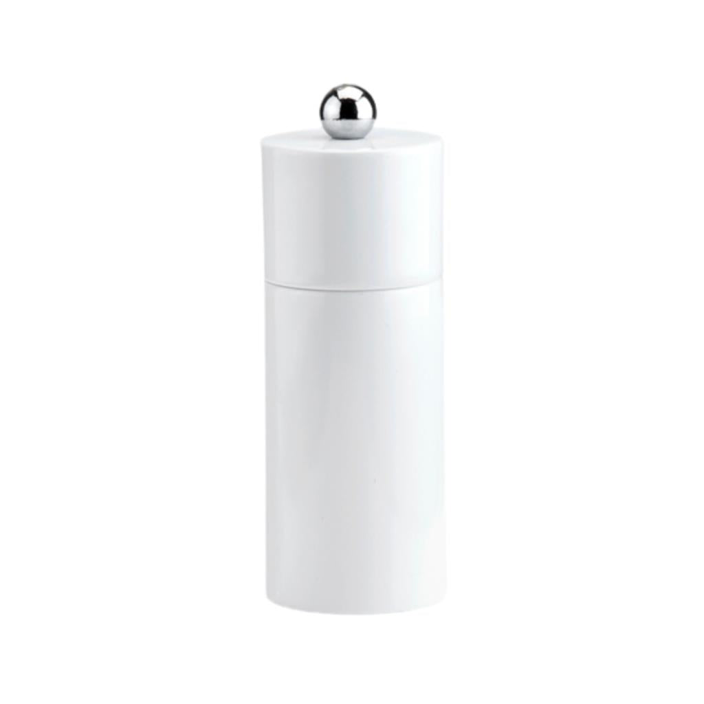 Addison Ross London White Mini Column Salt or Pepper Mill