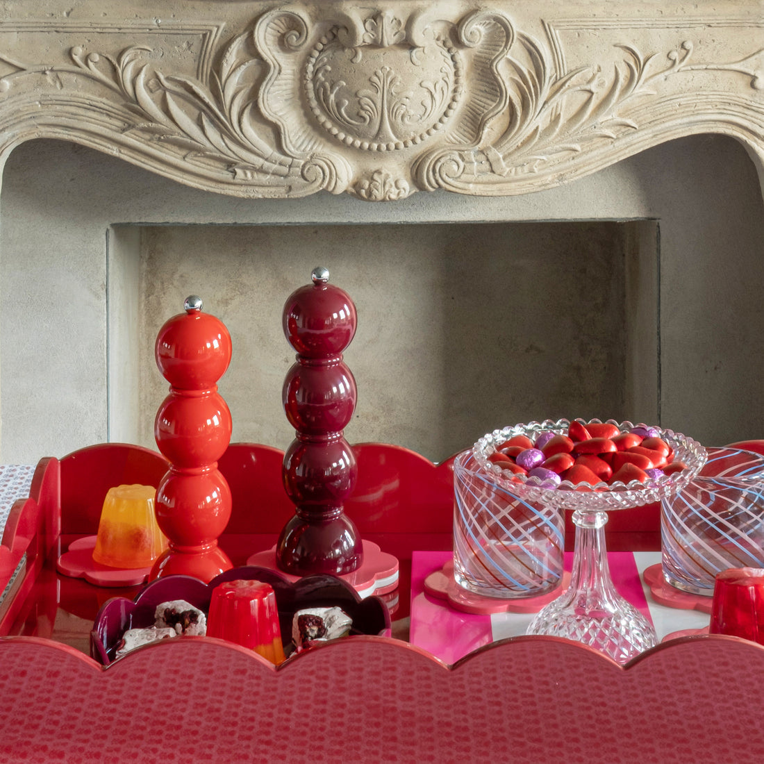 Addison Ross London Red Bobbin Salt or Pepper Mill