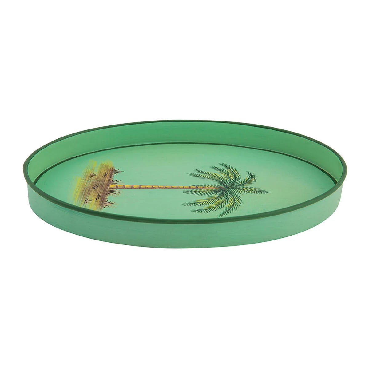 Les Ottomans Fauna Hand-painted Iron Tray - Palm Tree