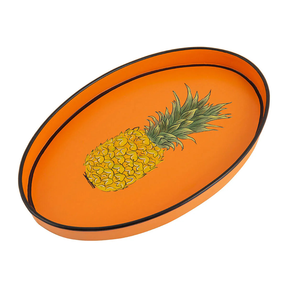 Les Ottomans Fauna Hand-Painted Tray - Pineapple
