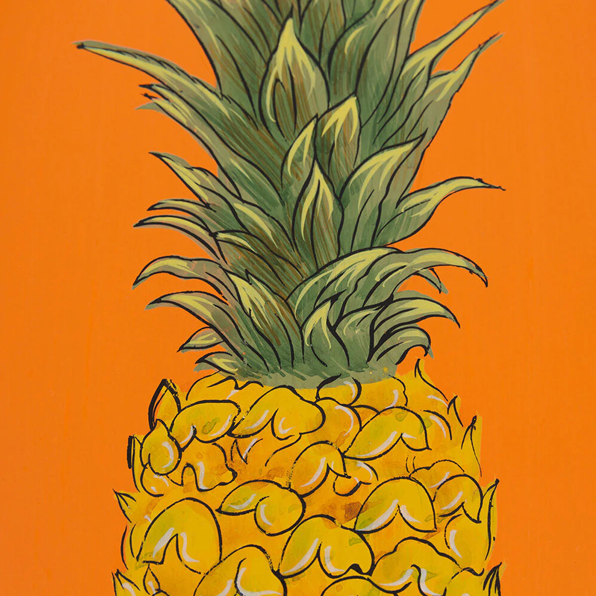 Les Ottomans Fauna Hand-Painted Tray - Pineapple