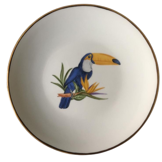 Toucan Bird Hand-Painted Limoges Dessert Plate It4