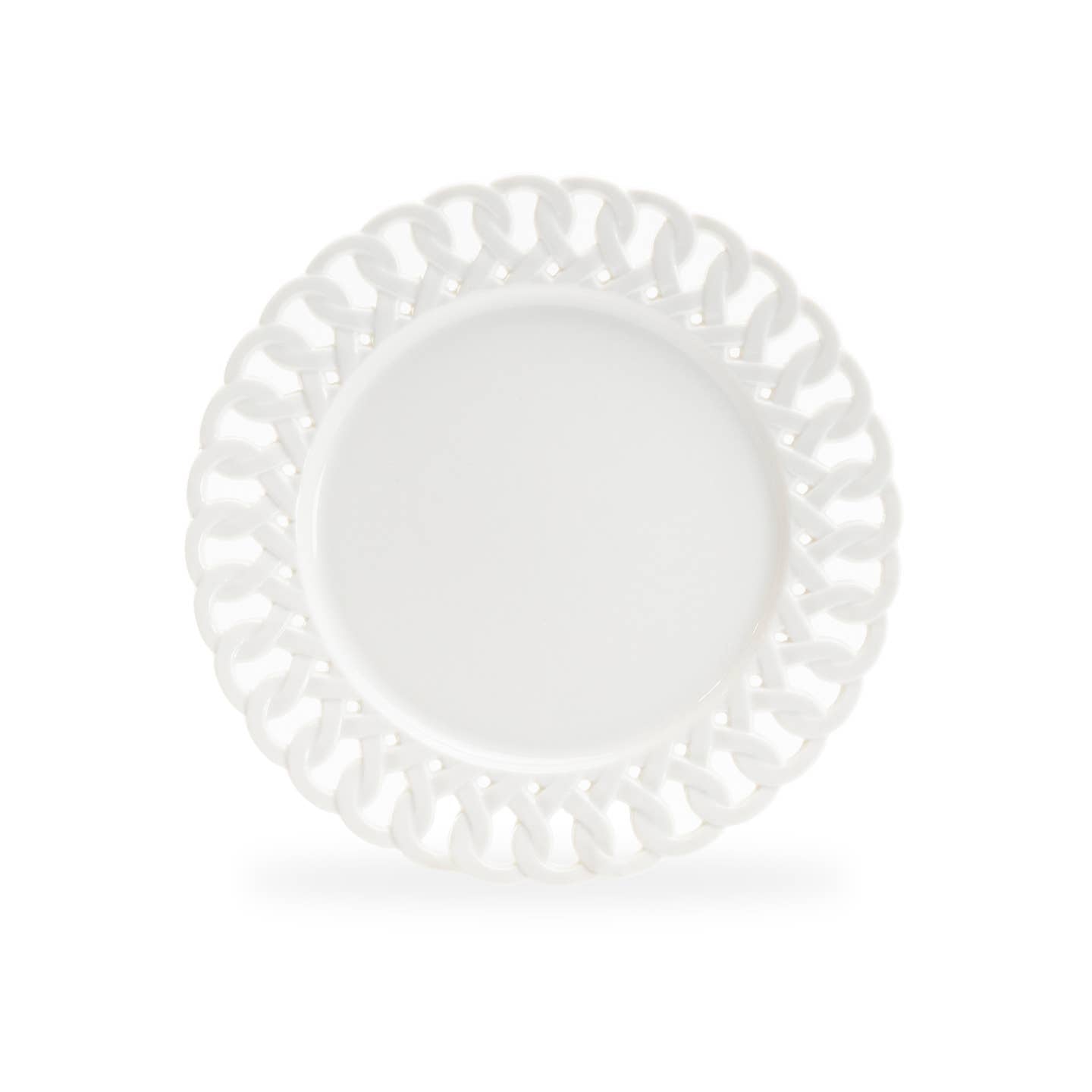 White Heirloom Fine Porcelain Dessert Plate