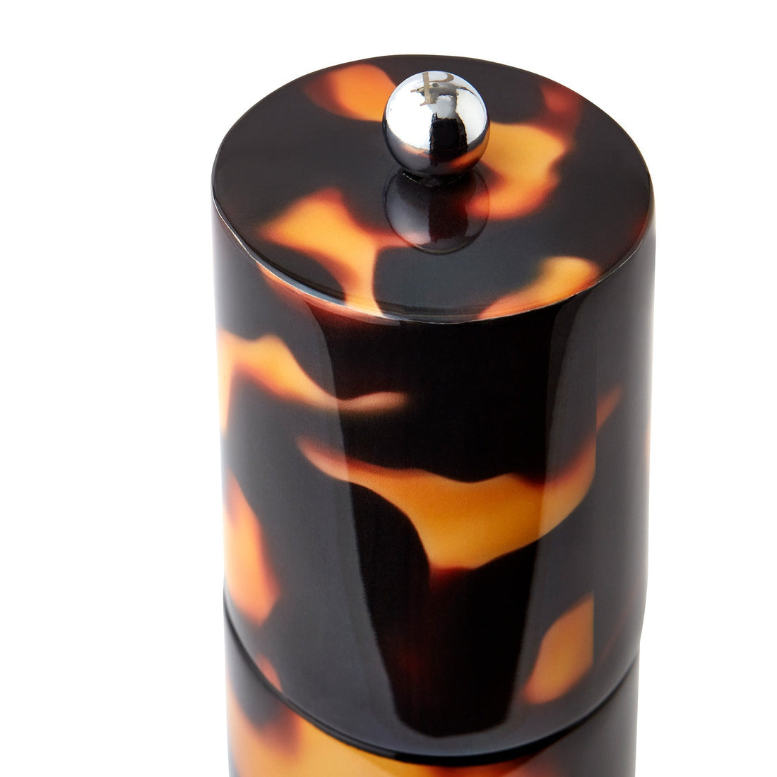 Addison Ross London Faux Tortoiseshell Round Column Salt or Pepper Mill