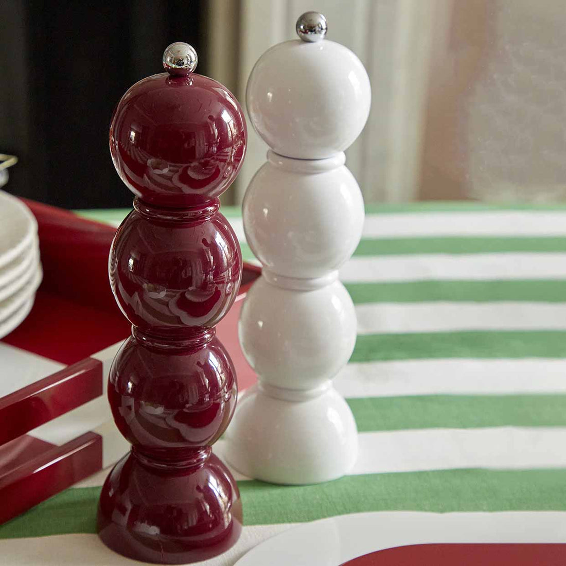 Addison Ross London White Bobbin Salt & Pepper Mill