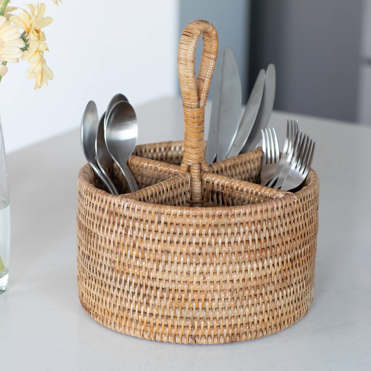 Rattan 4 Section Entertaining Caddy