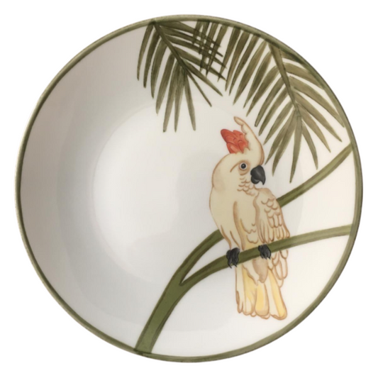 Cacatua Parrot Hand-Painted Limoges Dessert Plate