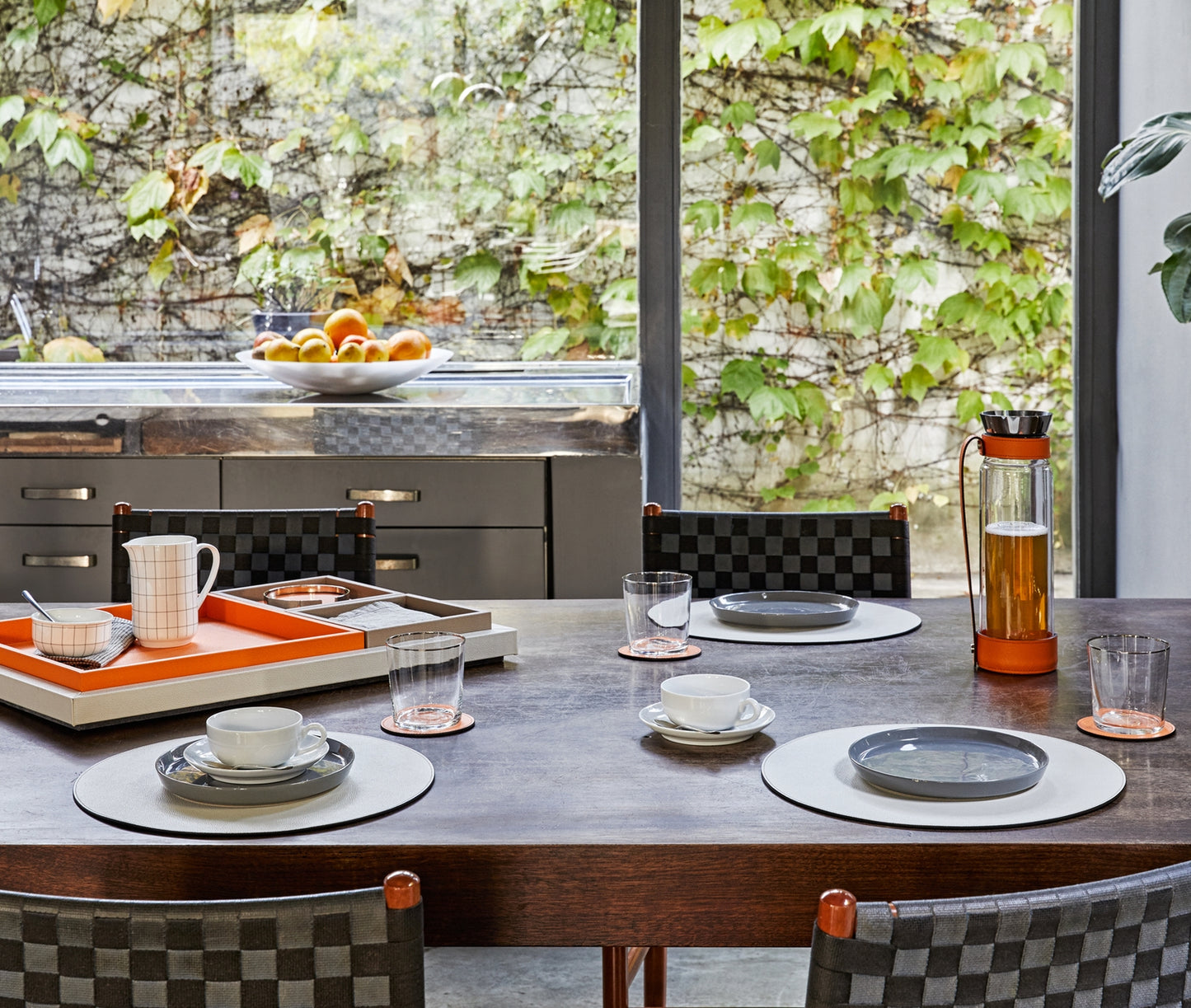 Pinetti  Leather Round Placemat