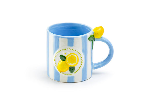 Lemon Blue 14oz Stripe Mug