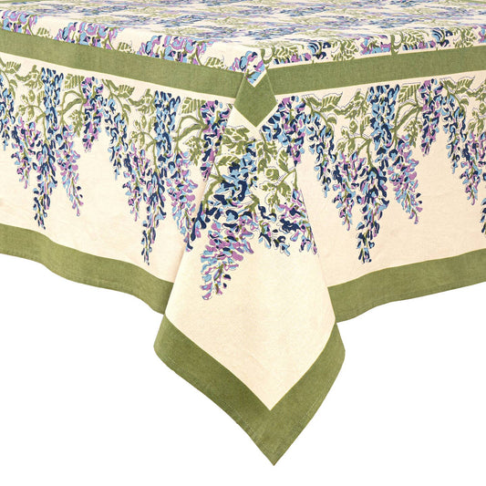 Wisteria Blue & Green Tablecloth