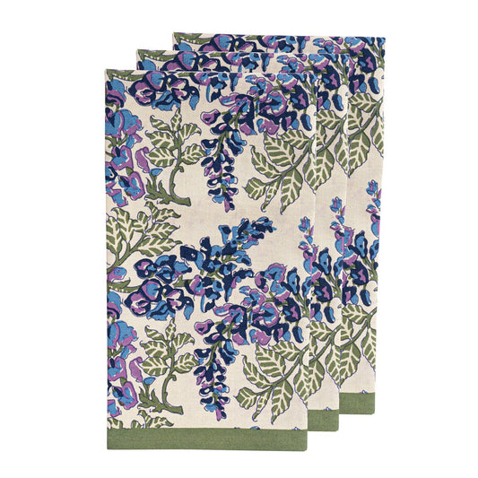 Wisteria Blue & Green Tea Towels - Set of 2