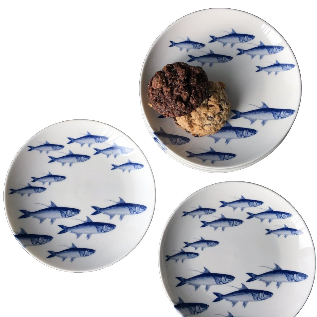 Caskata School of Fish Canapé Plates, Set of 4