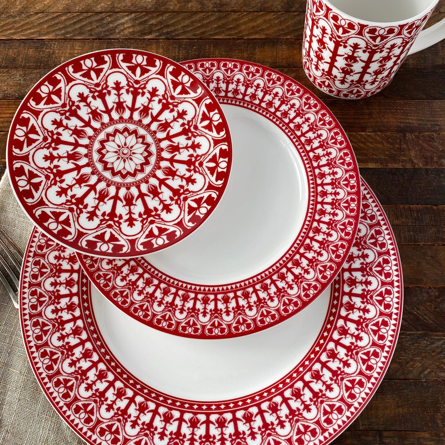 Caskata Casablanca Crimson Small Plates, Set of 4