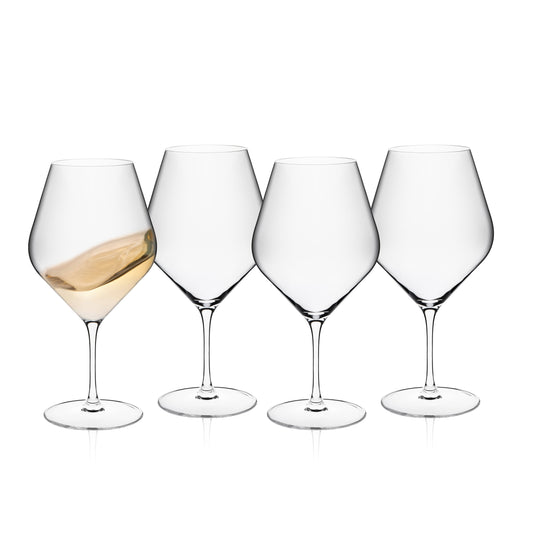 Library White Wine Glasses, Set of 4