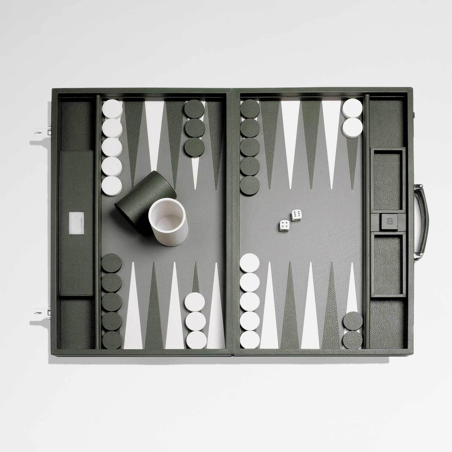 Mayfair Backgammon Case - Forest Green