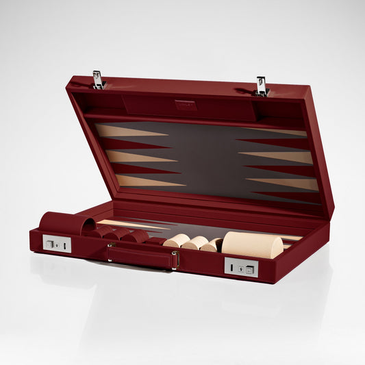 Mayfair Backgammon Case - Burgundy