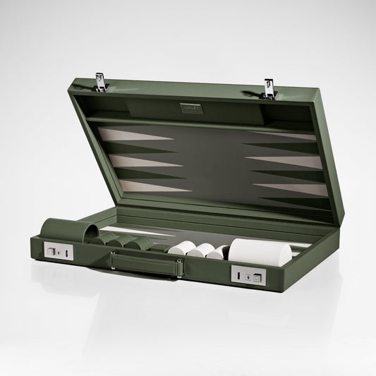 Mayfair Backgammon Case - Forest Green