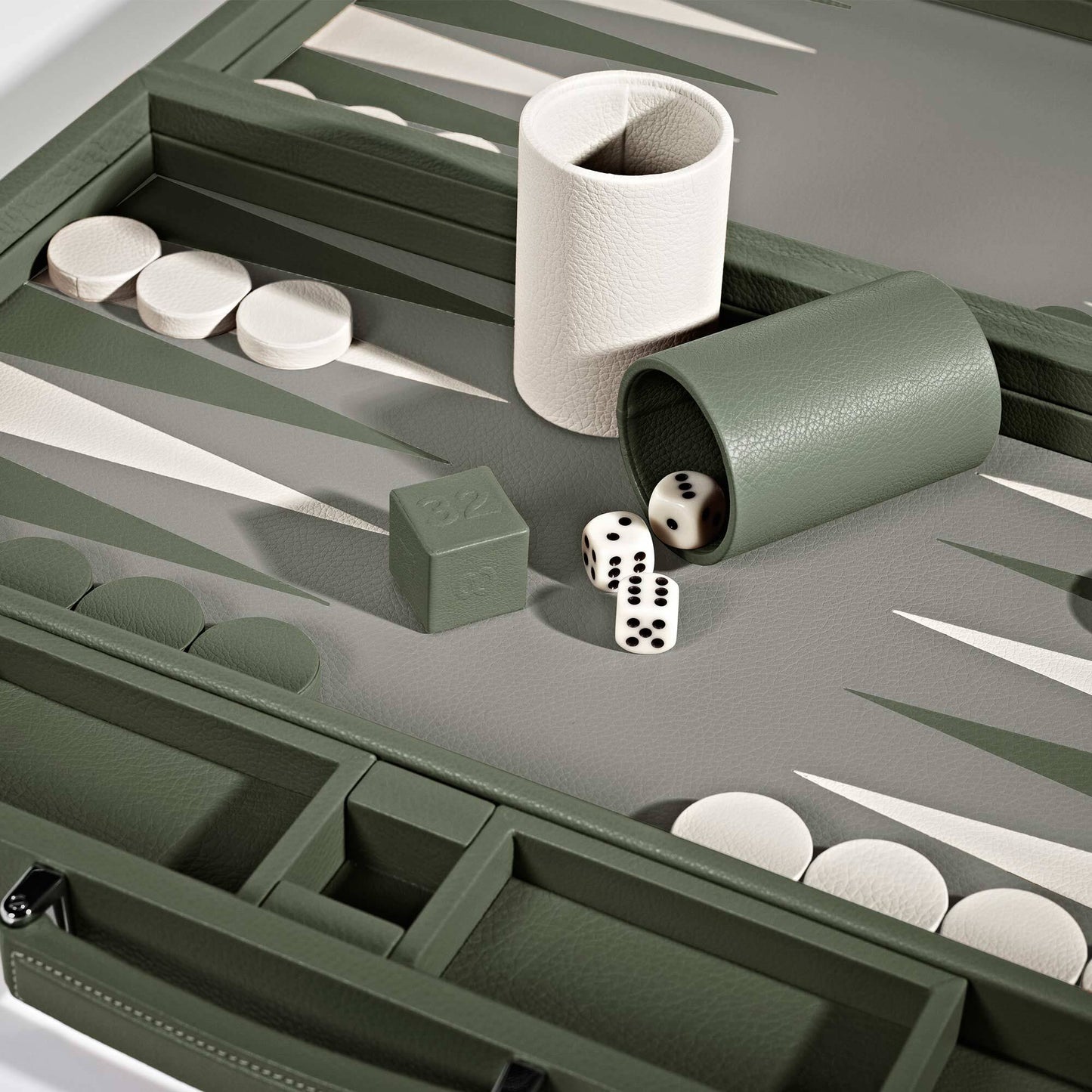 Mayfair Backgammon Case - Forest Green