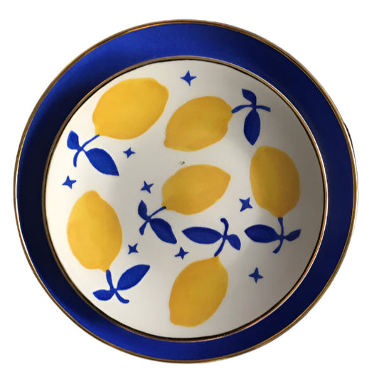 Costeira Amalfitan Collection Hand-Painted Limoges Dessert Plate IT3