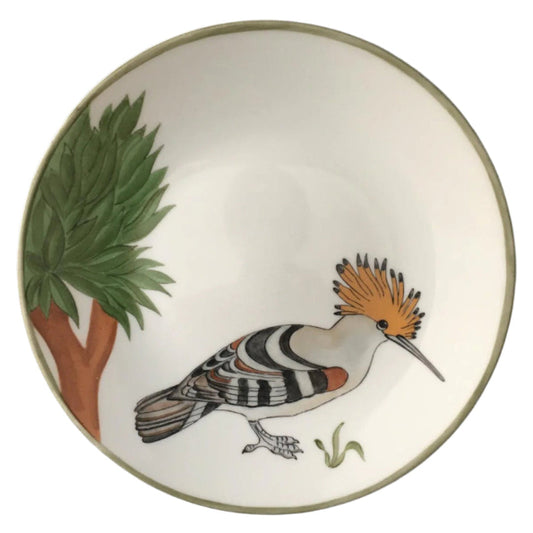 Hoopoe Bird Hand-Painted Limoges Dessert Plate