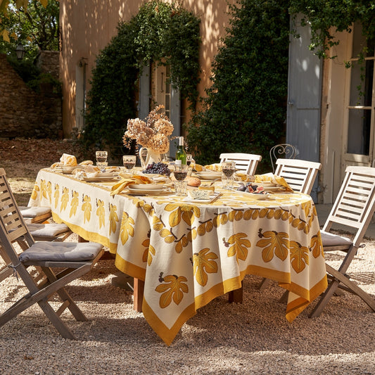 French Tablecloth Fig Citrine Tablecloth